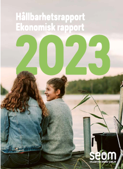 Omslagsbild Hållbarhetsrapport och Ekonomisk redovisning 2023