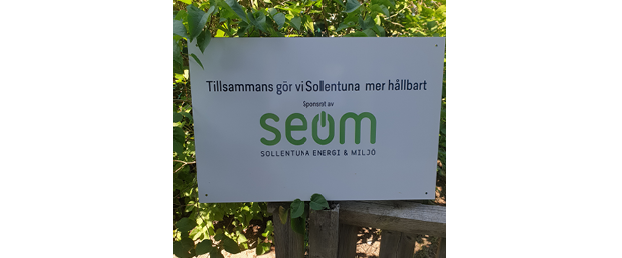 Sponsringsskylt, Tillsammans gör vi Sollentuna mer hållbart.